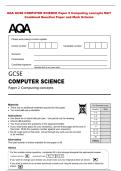 AQA GCSE COMPUTER SCIENCE Paper 2 Computing concepts MAY&NewLine;Combined Question Paper and Mark Scheme