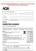 AQA GCSE COMPUTER SCIENCE Paper 2 Computing concepts MAY 2025&NewLine;Combined Question Paper and Mark Scheme