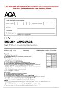 AQA GCSE ENGLISH LANGUAGE Paper 2 Writers&rsquo; viewpoints and perspectives&NewLine;JUNE 2025 Combined Question Paper and Mark Scheme