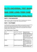 S-TIER Elite Test Bank&colon; NAB Core Long-Term Care Administration &lpar;2026&sol;2027&rpar; &vert; 60 High-Caliber Scenarios&comma; Answers & Expert Rationales