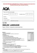 AQA GCSE ENGLISH LANGUAGE Paper 2 Writers&rsquo; viewpoints and perspectives&NewLine;Combined Question Paper and Mark Scheme 