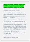 Milady&rsquo;s Esthetics Midterm Exam Latest&NewLine;Real Exam Questions and Solutions &vert;&NewLine;Updated Question Bank &vert; A&plus; Verified