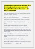 Milady&rsquo;s Esthetics Midterm Exam New&NewLine;Practice Questions and Answers &vert;&NewLine;Complete Exam Prep Resource &vert; A&plus;&NewLine;Pass Guaranteed