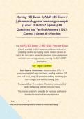 NUR 185 Week 7 & Exam 1 BUNDLE  &vert; pharmacology and med-surg concepts &lpar;Latest 2026&sol;2027 Update&rpar; Questions and Verified Answers &vert; 100&percnt; Correct &vert; Grade A - Hondros 