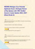 Georgia Pesticide Applicators Exam &vert; Questions & Expertly Verified Answers &vert; 2026 &vert; 2027 &lpar;Rated Grade A&rpar;&NewLine;&NewLine;  