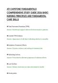 ATI CAPSTONE FUNDAMENTALS&NewLine;COMPREHENSIVE STUDY GUIDE 2026 BASIC&NewLine;NURSING PRINCIPLES AND FUNDAMENTAL&NewLine;CARE SKILLS