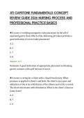 ATI CAPSTONE FUNDAMENTALS CONCEPT&NewLine;REVIEW GUIDE 2026 NURSING PROCESS AND&NewLine;PROFESSIONAL PRACTICE BASICS