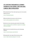 ATI CAPSTONE FUNDAMENTALS LEARNING&NewLine;WORKBOOK 2026 PATIENT CARE AND BASIC&NewLine;CLINICAL SKILLS APPLICATION