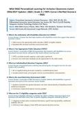WGU D662 Personalized Learning for Inclusive Classrooms &lpar;Latest 2026&sol;2027 Update&rpar; &vert; Objective Assessment OA Exam Questions and Verified Answers &vert; Title III&comma; IDEA&comma; Section 504&comma; IEPs&comma; LRE&comma; UDL&comma; Culturally Responsive Teaching&comma; Krashen's Theory &vert; Grade