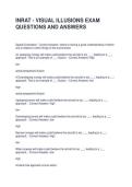 INRAT - VISUAL ILLUSIONS EXAM QUESTIONS AND ANSWERS