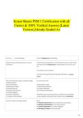 Scrum Master PSM 1 Certification with all Correct & 100&percnt; Verified Answers &vert;Latest Version &vert;Already Graded A&plus;