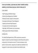 CFRN &lpar;FLIGHT NURSING&rpar; &ndash;QUESTIONS AND CORRECT ANSWERS &lpar;VERIFIED&NewLine;ANSWERS&rpar; PLUS RATIONALES 2026 Q&A &vert; INSTANT DOWNLOAD PDF&period;