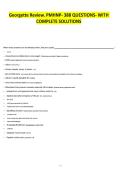 Georgette Review&period; PMHNP- 388 QUESTIONS- WITH COMPLETE SOLUTIONS&NewLine;
