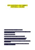 OTP 2 QUESTION AND CORRECT &NewLine;ANSWERS&vert;A&plus; GRADED 