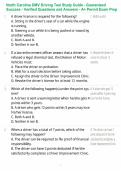 North Carolina DMV Driving Test Study Guide - Guaranteed Success - Verified Questions and Answers - A&plus; Permit Exam Prep