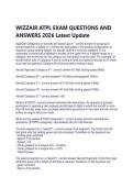 WIZZAIR ATPL EXAM QUESTIONS AND &NewLine;ANSWERS 2026 Latest Update 