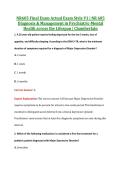 NR605 Final Exam V1&comma; V2 & V3 &vert; NR 605 Final Exam Diagnosis & Management in Psychiatric-Mental Health across the Lifespan &vert; Chamberlain &vert; Complete Exam Bundle with Detailed Verified Answers