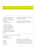PSM Assessment Questions with All Correct & 100&percnt; Verified Answers &vert;Latest Version &vert;Already Graded A&plus; 