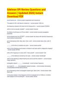 Edelman SPI Review Questions and &NewLine;Answers &vert; Updated 2026&vert; Instant &NewLine;Download PDF
