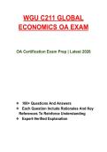 WGU C211 GLOBAL ECONOMICS &vert; STUDY GUIDE &lbrack;2026&rsqb; &vert; 180 Q&A &vert; VERIFIED ANSWERS