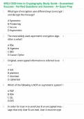 WGU Course C839 Intro to Cryptography Study Guide - Guaranteed Success - Verified Questions and Answers - A&plus; Exam Prep