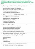 WGU C841 Legal Issues in Information Security Study Guide - Guaranteed Success - Verified Questions and Answers - A&plus; Exam Prep