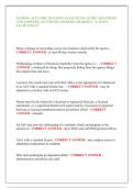 FLORIDA ALF CORE TRAINING EXAM &lpar;REGULATIONS&comma; RESIDENT &NewLine;CARE & STAFF TRAINING&rpar; &vert; QUESTIONS AND ANSWERS &vert; &NewLine;ACCURATE ANSWERS GRADED A&plus; &vert; LATEST EXAM UPDATE