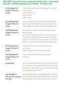 WGU D023 School Financial Leadership Study Guide - Guaranteed Success - Verified Questions and Answers - A&plus; Exam Prep