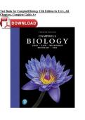 Test Bank for Campbell Biology 12th Edition by Urry&comma; All &NewLine;Chapters&comma; Complete Guide A&plus; &NewLine;