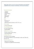MED SURG 2 FINAL ACTUAL EXAM &vert; QUESTIONS AND ANSWERS &vert; &NewLine;VERIFIED AND ACCURATE ANSWERS &vert; LATEST EXAM UPDATE 