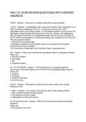 RAD 121 EXAM REVIEW QUESTIONS WITH VERIFIED ANSWERS