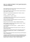 RAD 121 LOWER EXTREMITY TEST QUESTIONS WITH VERIFIED ANSWERS