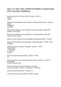 RAD 121 TEST TWO &lpar;UPPER EXTREMITY&rpar; QUESTIONS WITH VERIFIED ANSWERS