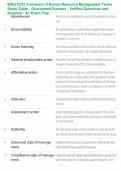 WGU D351 Functions of Human Resource Management Terms Study Guide - Guaranteed Success - Verified Questions and Answers - A&plus; Exam Prep