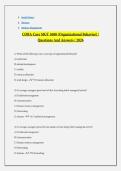 COBA Core MGT 3680 &lpar;Organizational Behavior&rpar; - Questions And Answers - 2026
