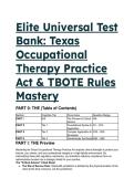 2026&sol;2027 Elite Texas OT Practice Act Test Bank&colon; TBOTE Rules Mastery &lpar;60 S-Tier Questions&comma; Rationales & Mentor Analysis&rpar;