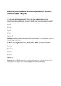 NURS 612 &vert; Advanced Health Assessment &vert; Week 2 Quiz Questions&NewLine;and Answers 2026 &vert;Maryville