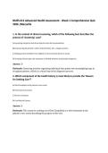 NURS 612 Advanced Health Assessment - Week 1 Comprehensive Quiz&NewLine;2026 &vert;Maryville