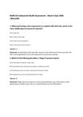 NURS 612 Advanced Health Assessment - Week 3 Quiz 2026&NewLine;&vert;Maryville