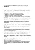 AFAB 130 MIDTERM QUESTIONS WITH VERIFIED ANSWERS