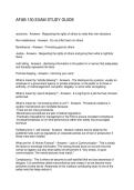 AFAB 130 EXAM STUDY GUIDE