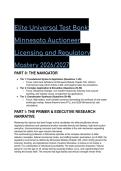 2026&sol;2027 Elite Universal Test Bank&colon; Minnesota Auctioneer Licensing & Regulatory Mastery &lpar;88 Q&A with Mentor Analysis&rpar;