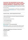 TCAR POST TEST 2026 NEWEST ACTUAL EXAM COMPLETE QUESTIONS AND CORRECT DETAILED VERIFIED ANSWERS A&plus; GRADED STUDY GUIDE