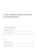 ATI TEAS ANATOMY & PHYSIOLOGY LESSON 1 QUESTIONS AND ANSWERS