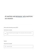 ATI ANATOMY AND PHYSIOLOGY &lpar;NURSE CHEUNG&rpar; QUESTIONS AND ANSWERS