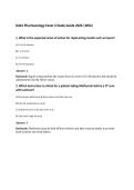 D441 Pharmacology Exam 3 Study Guide 2026 &vert;WGU