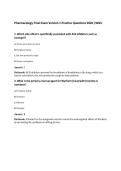 Pharmacology Final Exam Version 1 Practice Questions 2026 &vert;WGU