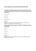 Pharmacology Week 3 Study Guide &lpar;WGU D441&rpar; 2026 &vert;WGU