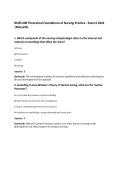 NURS 600 Theoretical Foundations of Nursing Practice - Exam 6 2026&NewLine;&vert;Maryville