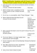 PSM 2 Certification Questions with All Correct & 100&percnt; Verified Answers &vert;Latest Version &vert;Already Graded A&plus;